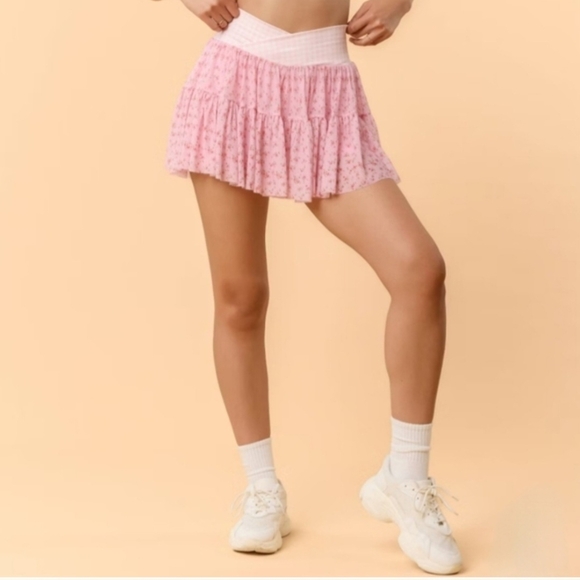 Pink Floral Skort - Picture 2 of 10